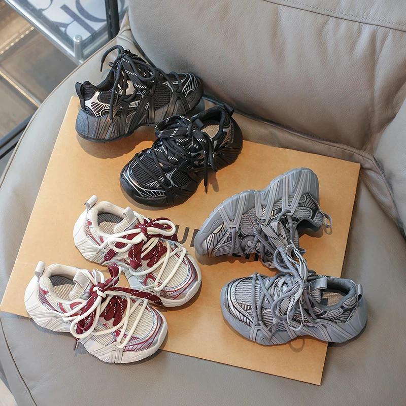 2024 Children Sneakers for Girls Autumn New Fashion Korean Style Soft Bottom Anti-slippery Versatile Casual Chic Sports Shoes