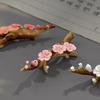 Ceramic Handmade Pinched Flower Incense Holder Incense Burner Ornament Plum Blossom Incense Seat Ornament Creative Rockery Pen