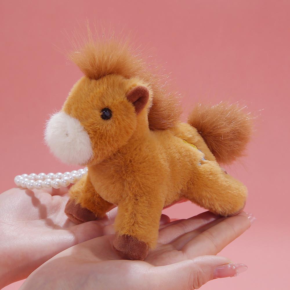 Plush Pony Keychain With Soft Polyester Fleece For Kids Gift And Bag Decor