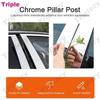 Chrome Car Door Center Column Window Middle BC Pillar Post Cover Trim For BMW 3 Series Sedan E90 2005-2012 Mirror Effect Sticker