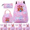 3Pcs/set Christmas Kpop Printed Backpack Handbag Pencil Case for Teenger Student Girl Boy Schoolbag Kid Bookbag Large Capacity Travel Bag Gift