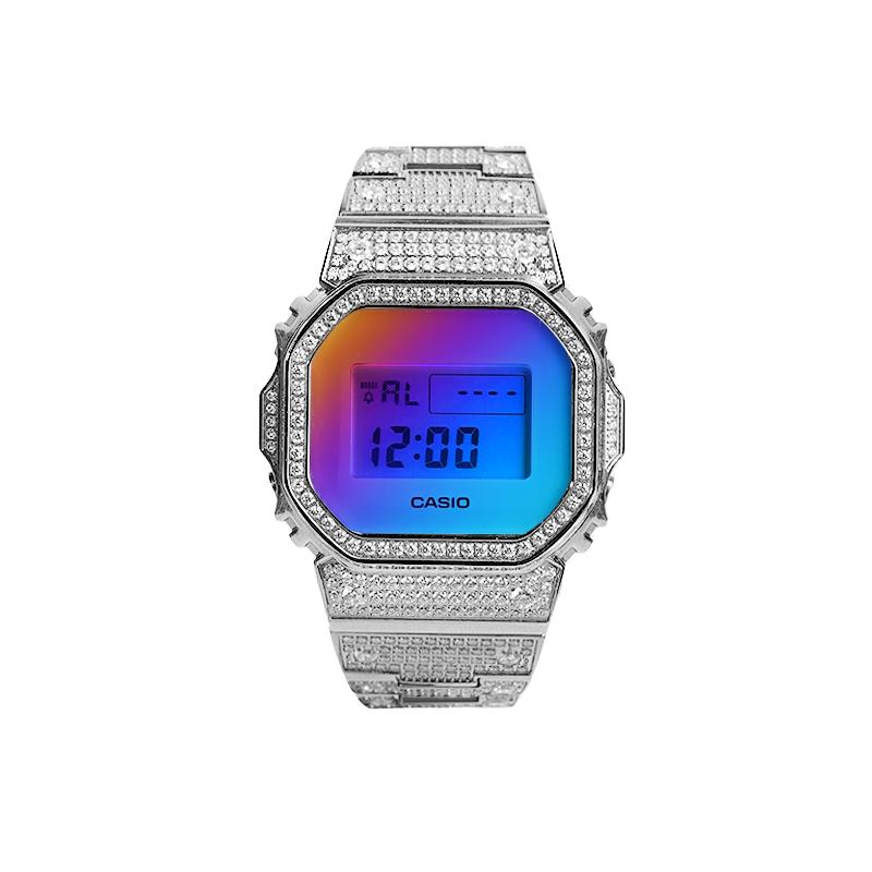 

CASIO Unisex G-SQUAD Series Watch DW-5600SRS-7- Silver Strap