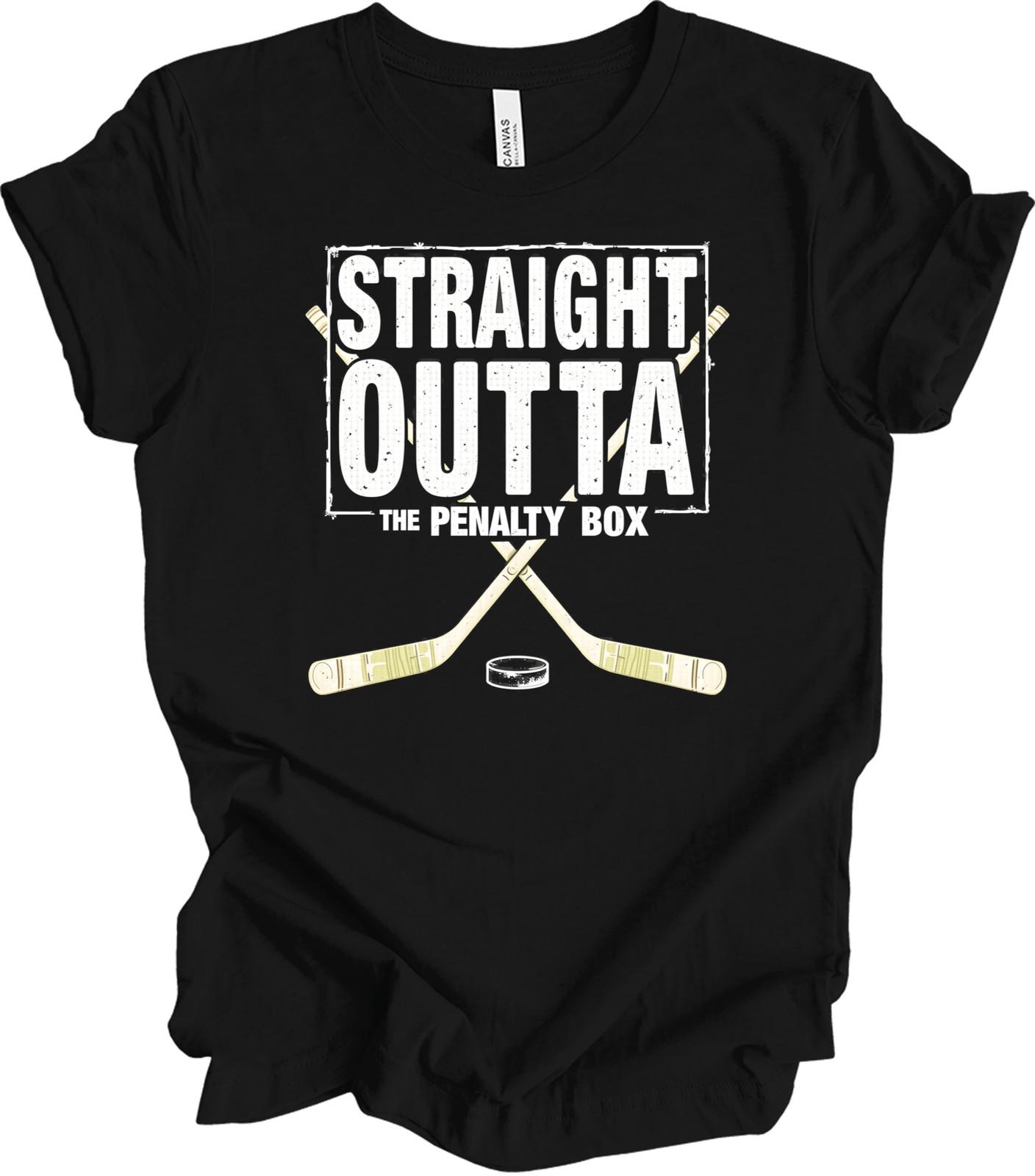 Straight Outta The Penalty Box Funny Ice Hockey Player Gift T-shirt XXXL