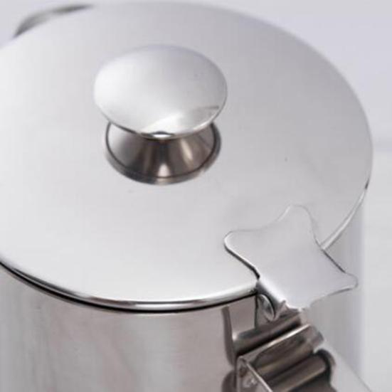 Coffee Frothing Pitcher with Lid Multi-functional Stainless Steel Latte Art Milk Frother Cup Barista Tool