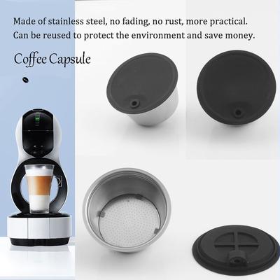 Nerezové plnitelné kávové kapsle Opakovaně použitelné Kávová kapsle Šálek Filtrační sada Kompatibilní s DOLCE GUSTO EDG Lumio