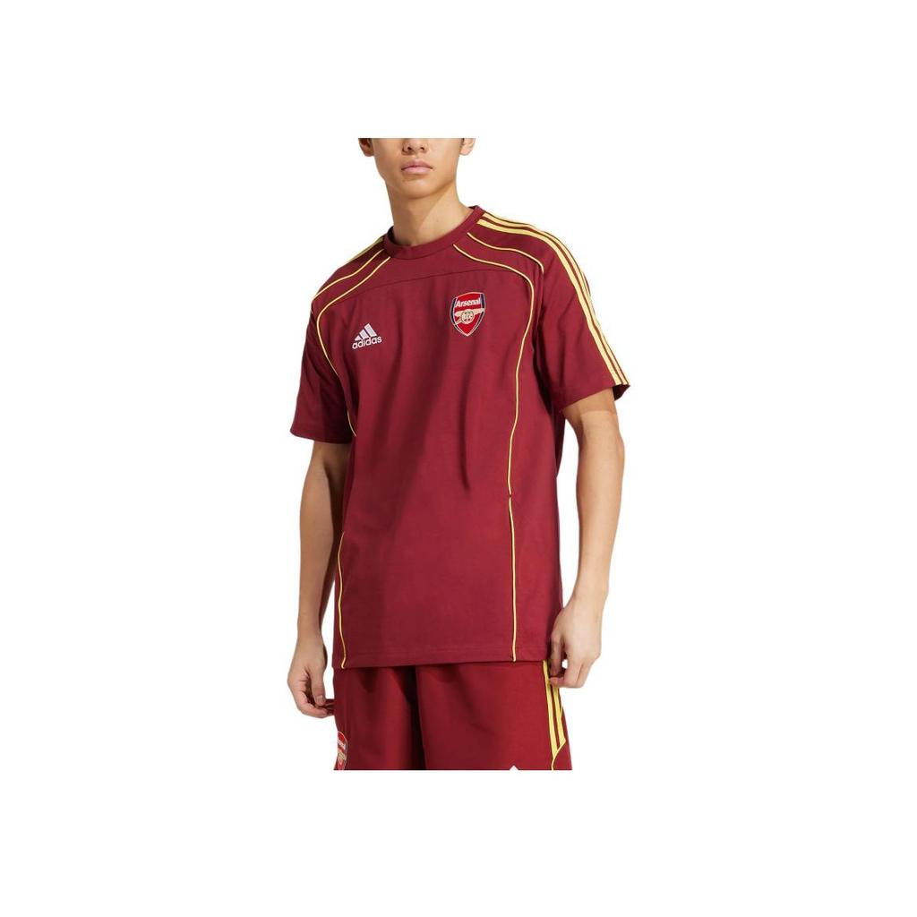 adidas Camiseta de Manga Curta Gola Redonda Arsenal UBP Moda Esportiva Masculina Tops Roxo Elegante JN1964