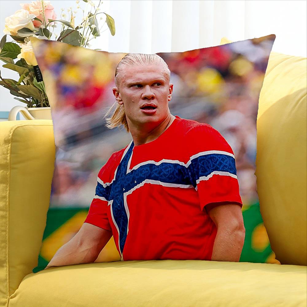 cool Erling Haaland   Various Sizes Square Pillow Case For Car Home Bedchamber Decor