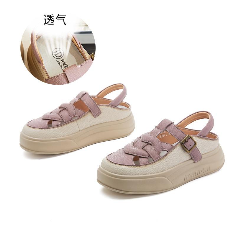 Small size 34 Large size 41 Baotou sandals Summer new thick-soled heightening sports sandals Casual beach sandals