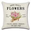 Spring Pillow Case Sofa Waist Pillow Case Garland Truck Light Luxury Home Office Pillow Pillow Case