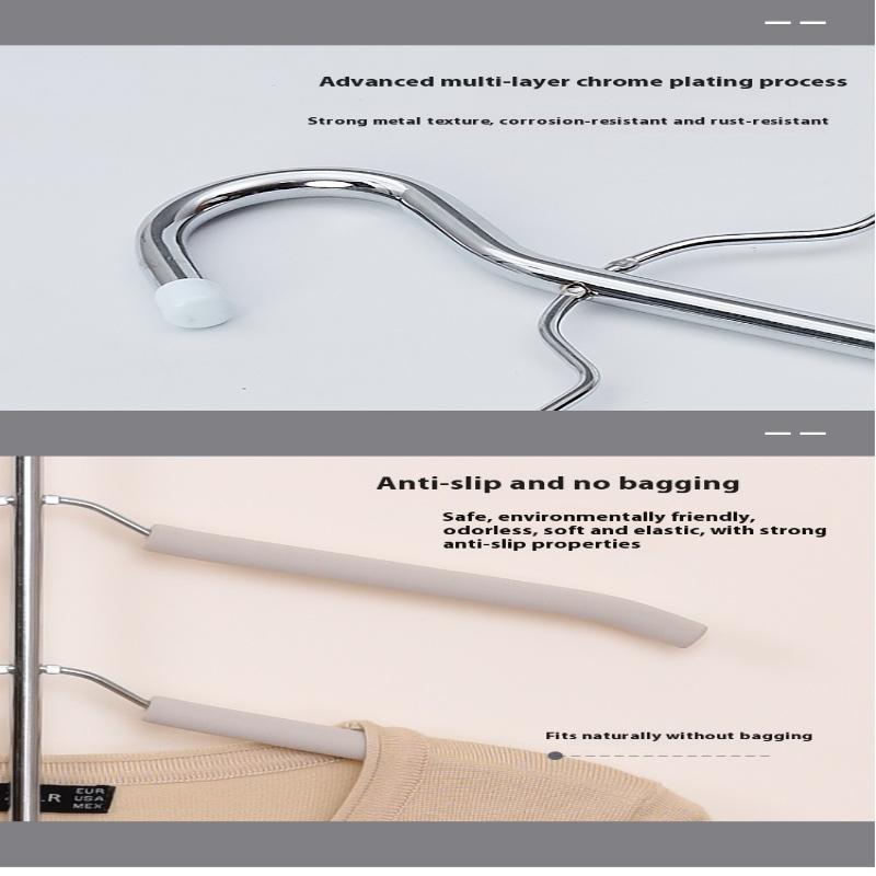 Multi-Layer Clothes Rack Metal Clothes Drying Rack Space Saving Wardrobe Storage Rack