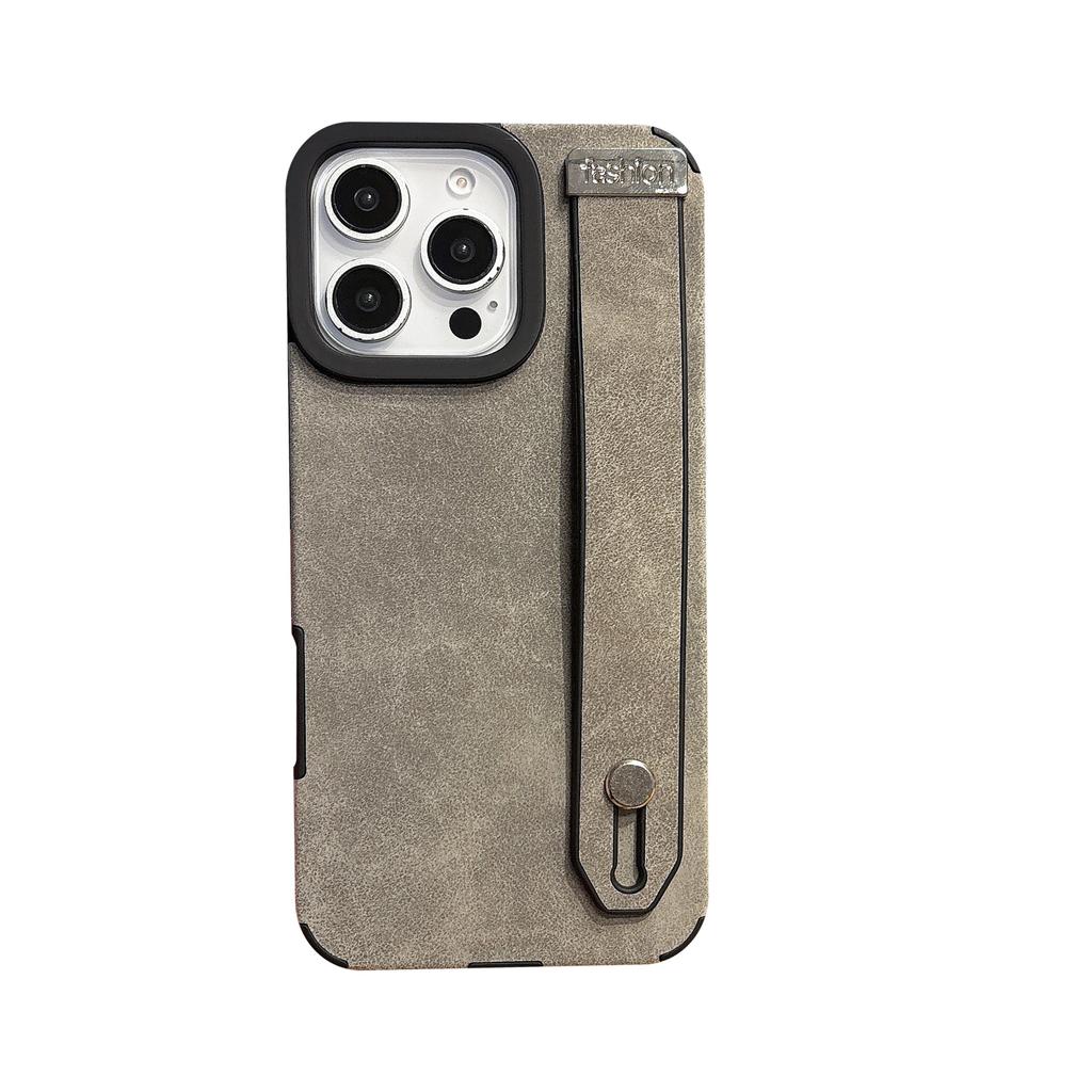 The Suede Leather Is Suitable for The Apple 16promax Phone Case. The IPhone15 Has A Built-in Magnetic 14 Wristband Stand