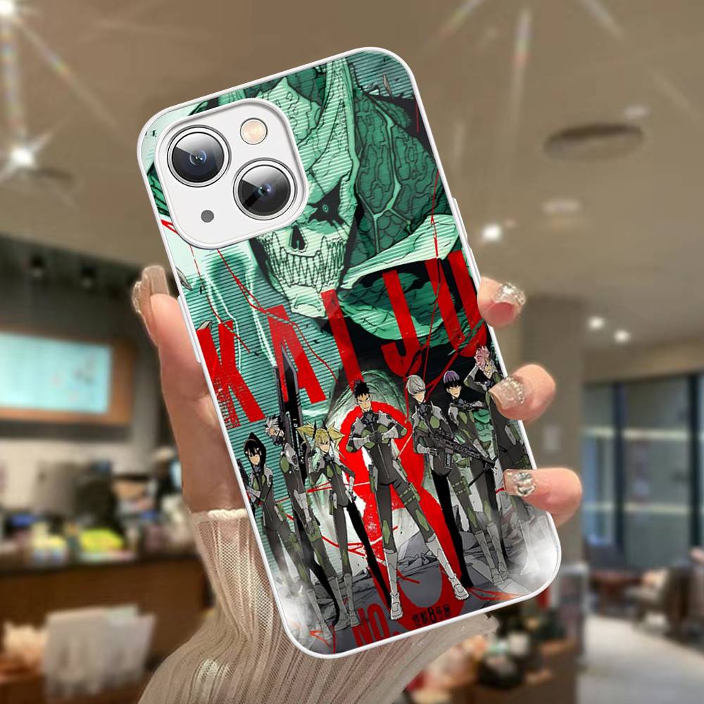 Classic Anime K-kaiju No8 For IPhone 14 13 12 Mini 11 Pro XS Max X XR 14 Plus Tempered Glass Cover