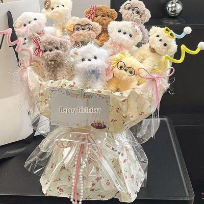 Handcrafted Pipe Cleaner Puppy Doll Bouquet - Creative Gift for Birthdays, Girlfriends, Best Friends, or Graduates