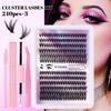 Single Cluster Diy240 Clusters Large Capacity Diy Grafting False Eyelashes Dense Simulation 10-14Mm Eyelashes