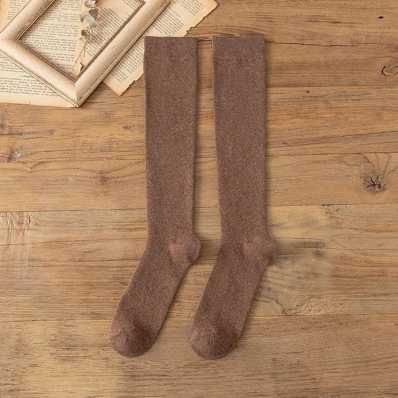 Pressure Slimming Calf Socks, Strong Pressure Shaping Long Tube Socks, Women's Mid-tube Autumn and Winter Trendy High Tube Solid Color Cotton Socks