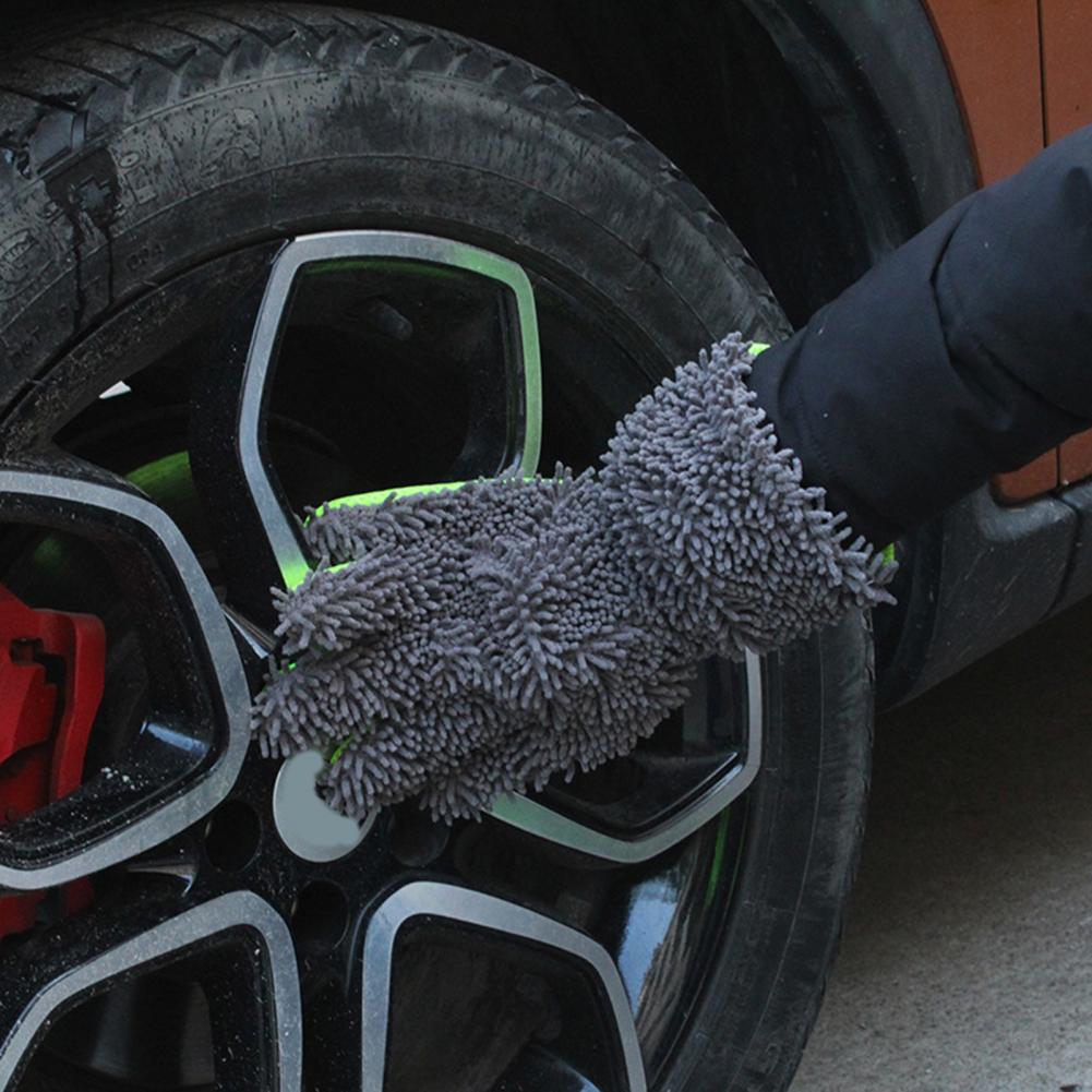 Car Washing Glove Coral Fleece Non-scratching Effortless Universal Chenille Auto Wash Glove Car Wash Glove Stain Removal