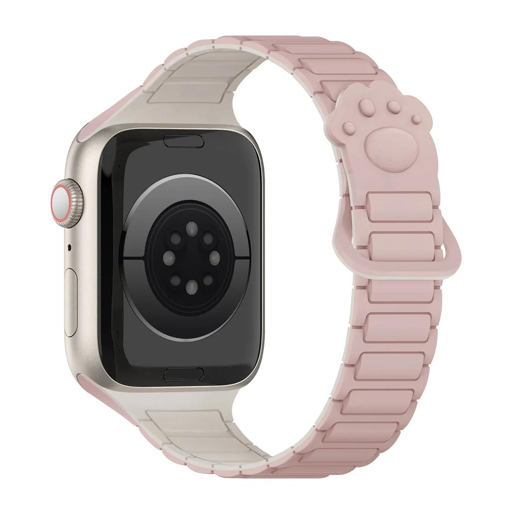 Magnetic Silicone Band for Apple Watch Ultra 3 2 49mm 46mm 42mm 45mm 44mm 40 41mm Strap IWatch Series 11 10 9 8 7 6 SE Bracelet