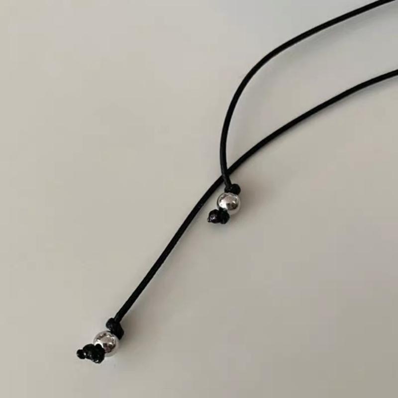 Metal Star Pendant Neckband Choker Collar Necklace Party Choker Adjustable Drawstring Necklace Fashion Y2K Jewelry