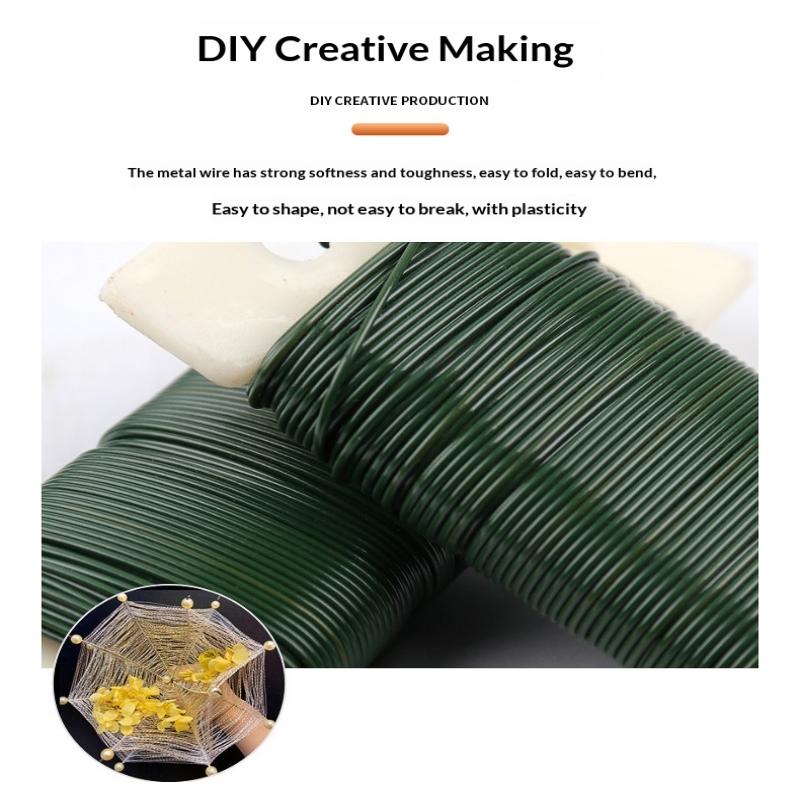 1/2/3/6Roll Green Floral Wires Twisted Metal Wire Multifunctional Metal Wire Twist Tie Gardening Binding Straps Floral Arranging