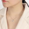 Moissanite Necklace for Women S925 Pure Silver Round Laboratory Diamond Pendant Fashionable Wedding Luxury Jewelry
