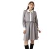 Jill by Jill Stuart Women's Casual Short Layered Shirt Dress In Gray Stripes