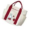 Snoopy Cartoon Embroidered Canvas Tote Bag: Large Capacity Shoulder Bag for Office or Lunch