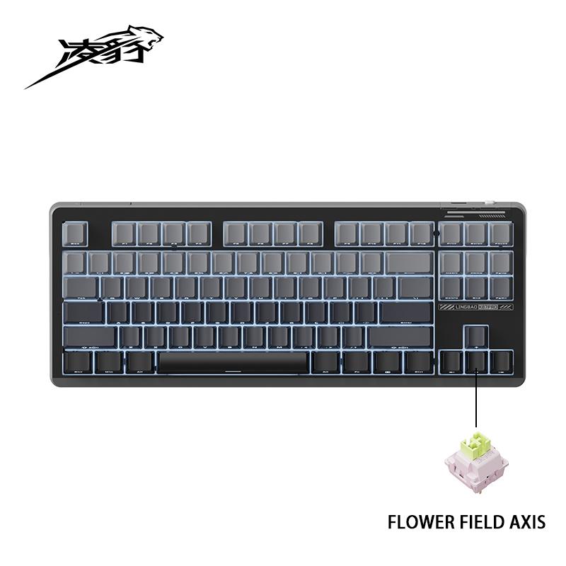 

Leop K87 Pro механическая клавиатура 3 режима беспроводной игровой настраиваемый аниме девушка RGB клавиатура с горячей заменой киберспортивный офисный компьютер серый