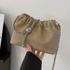 Leather Women's Bag Crossbody Small Bag Women's New Autumn and Winter Pleated Cloud Bag Premium Chain Shoulder Bag