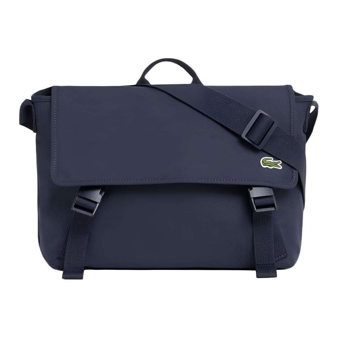 Lacoste Logo Adjustable Shoulder Strap Recycled Polyester Crossbody Bag Men bags Blue NU5090NE-L24 Blue