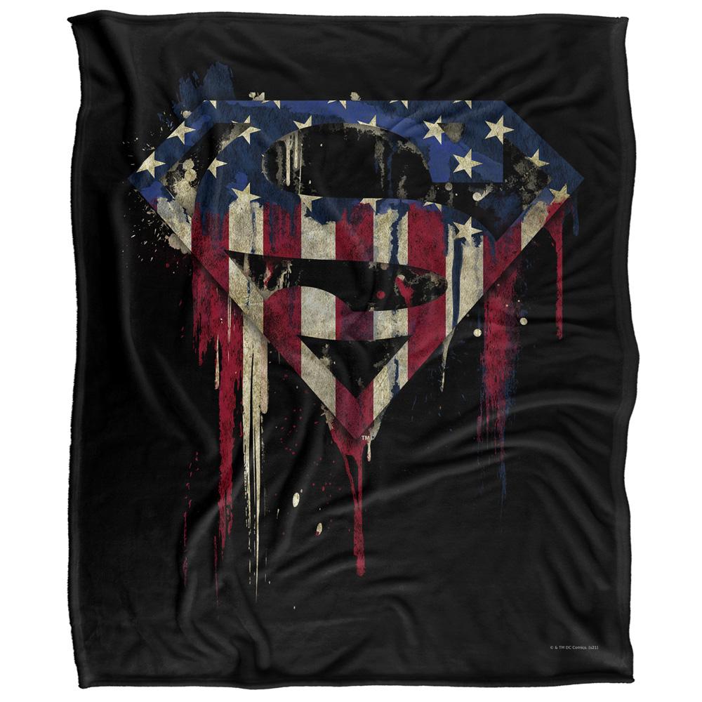 Superman Silky Bleeding Shield Supersoft Blanket