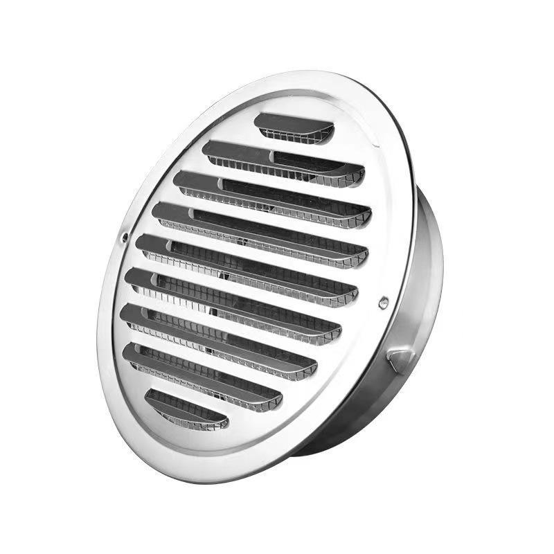 Stainless Steel Exterior Wall Air Outlet Vent Grille 70-300Mm Round Duct Cap Air Ventilation Cover Hole Plug Ventilation System