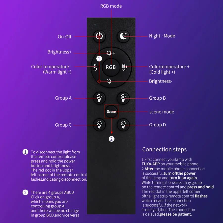 Tuya Wifi Led Bulb E14 220V Smart Life Candle Light with RF 2.4G Remote Group Control Alexa Google SmartThings Dimmable RGB Lamp