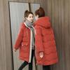 Baumwolle gepolsterte Frauen mittlere lange koreanische lose verdickte Winterjacke neues Brot