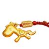 Wealth Chinese Zodiac Key Ring Vintage Weaving Key Chains Lucky Horse Bag Pendant  Women Men