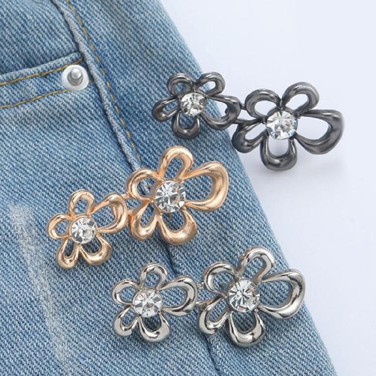 Adjustable Waist Button Set, Pants Waist Button for Pants Jeans to Make Tighter