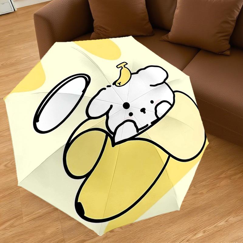 1PC Bear Banana Umbrella-8-Rib Reinforced, Automatic Open, Lightweight & Durable, Cute Fashion Accessory for Outdoor-Y0383