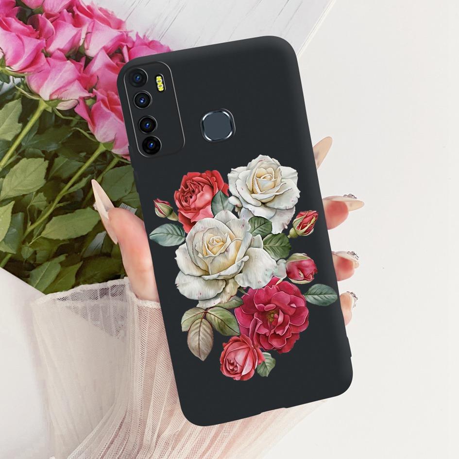

For Infinix Hot 9 Pro Case New Fashion Flower Soft Silicone Phone Cover For Infinix Note 7 Lite Cases Hot 9 Play Hot9 X655 Funda Infinix Hot 9 Pro