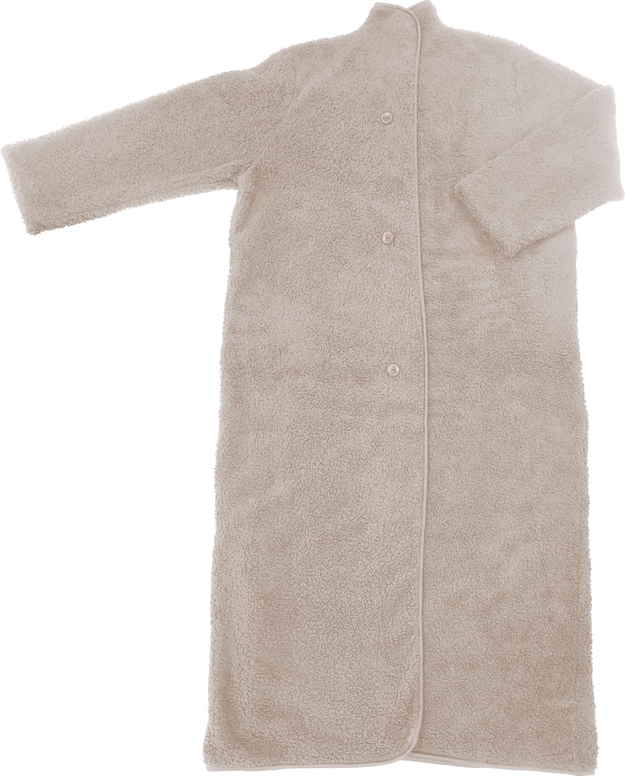 

TRADE ONE Fluffy Wearable Blanket, Loungewear, Outerwear, Cold Weather Gear, One Size Fits All, Unisex, Pockets, Front Opening, Beige, 80007