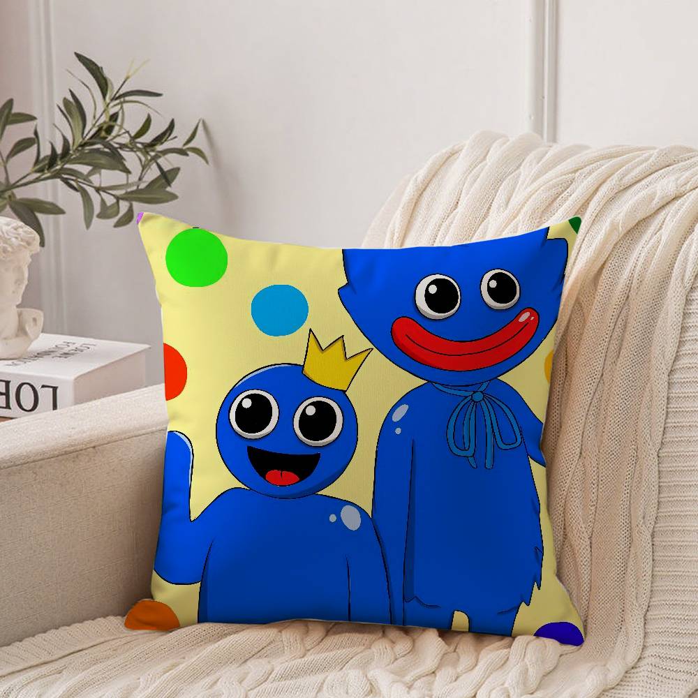 

Cartoon Game R-Rainbow Friends Pillow Case Home Decor Throw For Sofa Bed Car Room Decor Gift Idea 12x12Inch