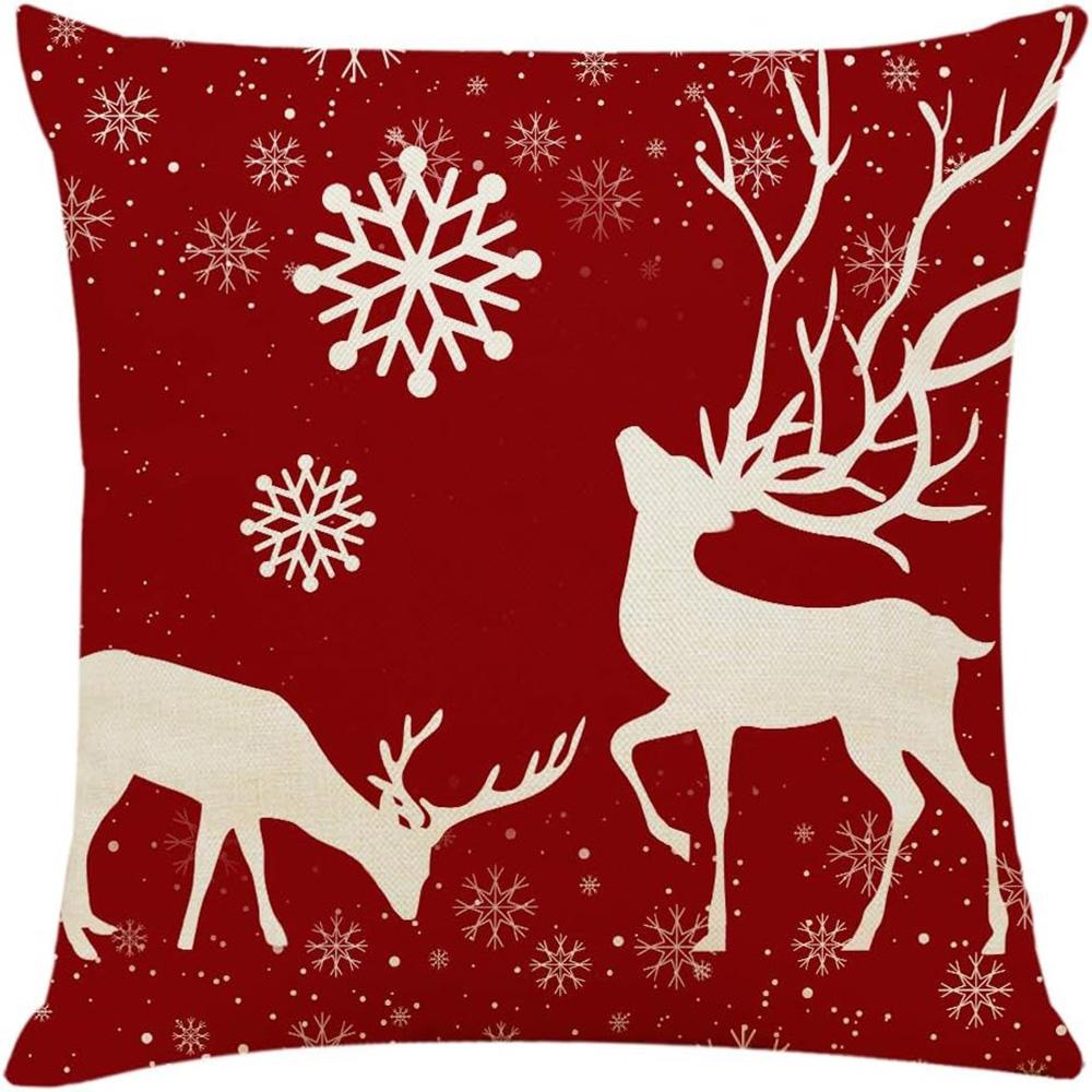 Festive Christmas Pillowcases: Reindeer, Tree, Ornaments & Santa Designs sofas, bedroom pillow covers, holiday gifts