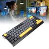 Wired Computer Keyboard Quiet Anti Ghosting RGB Backlit Slim 68 Keys Keyboard Scissor   for Work Gaming