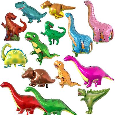 Spot Large Dinosaur Aluminum Film Balloon Tyrannosaurus Rex Neck Aluminum Foil Balloon Birthday Decoration Aluminum Film Balloon Set