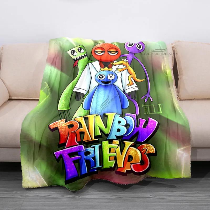 Popular Cartoon Rainbow Game Patterns Blanket Fashion Flannel Blanket Cosy Lazy Couch Cover Blanket Super Soft Sheet Mattresses