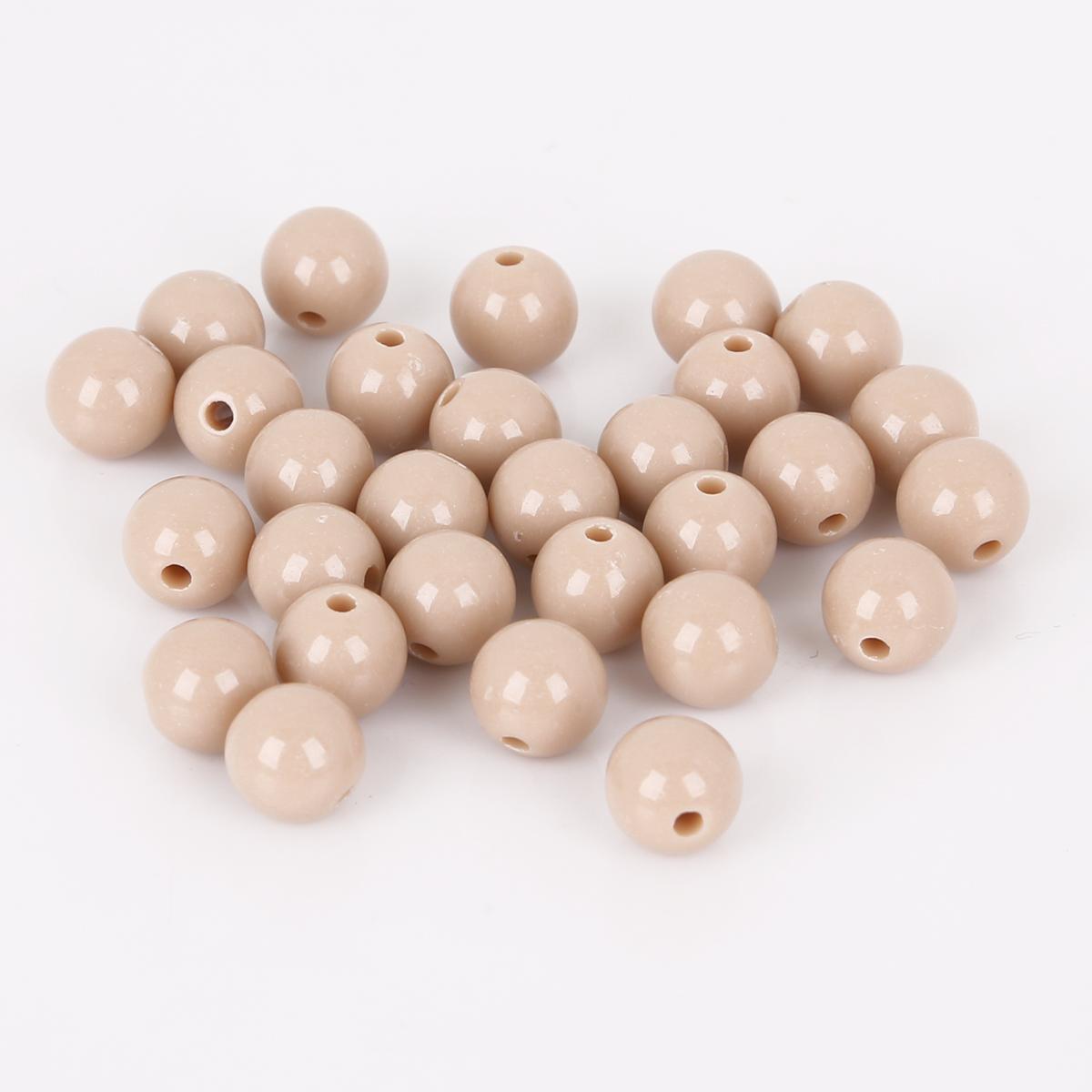 

20-200 шт. акриловые круглые бусины для изготовления ювелирных изделий, аксессуаров для рукоделия 6mm 200pcs миндальный