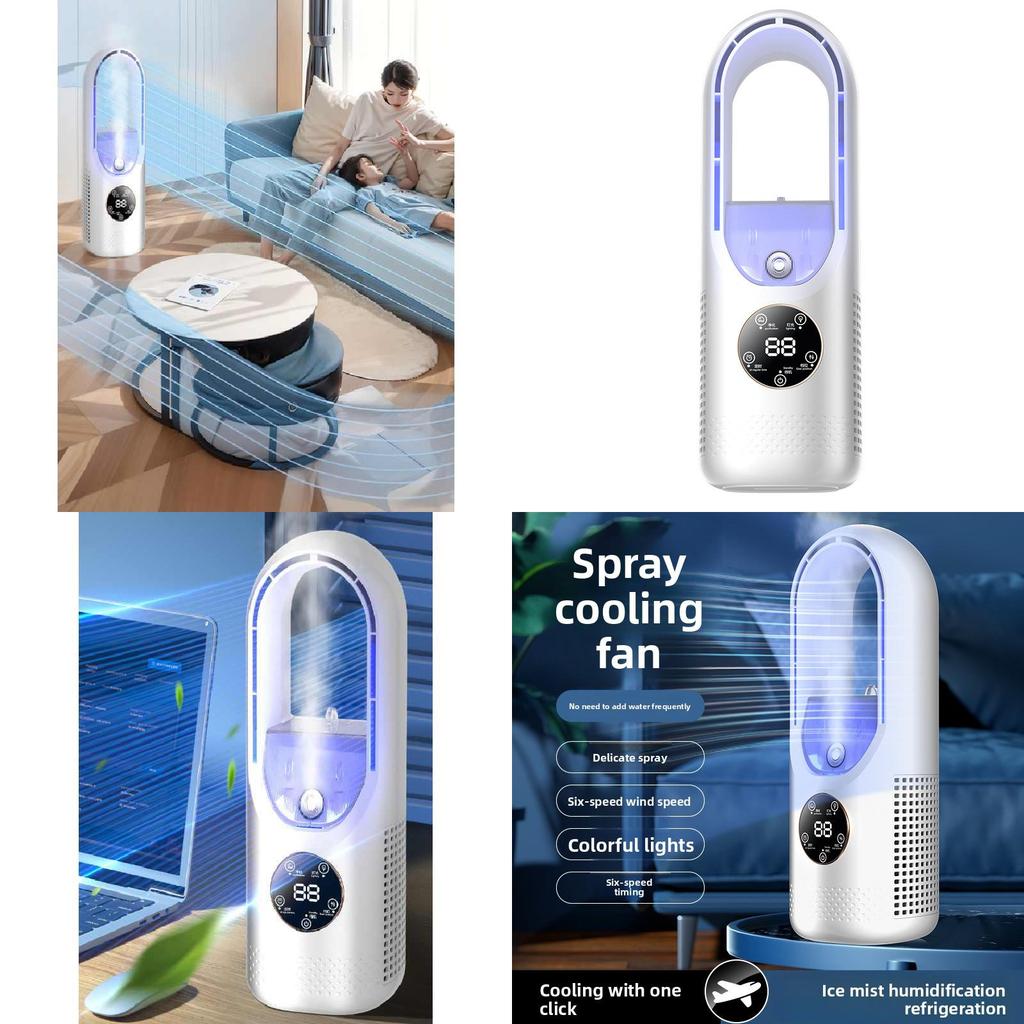 Mini Desktop Cooler Usb Rechargeable Fan With Mist Spray For Office And Home Use