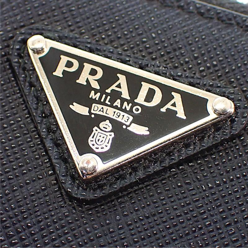 Prada 1NR015 2WAY Bag Black Safiano Women