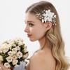 French Style Bridal Hair Clip Silk Flower Wedding Headdress Korean Bride Hairpin  Bride Accessories
