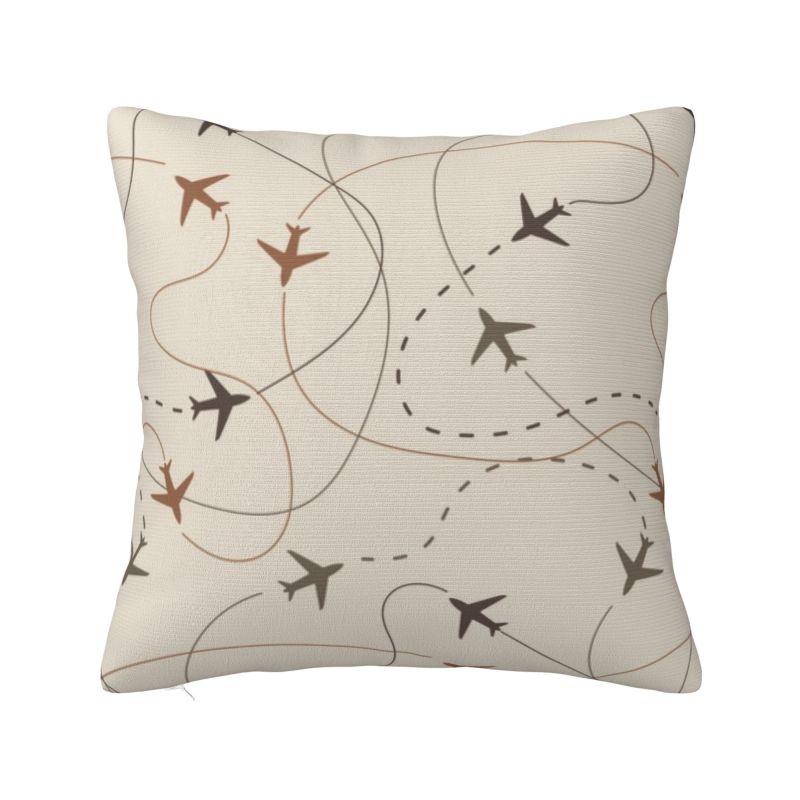 Cockpit Six Dials Flight Simulator Pilot Nordic Pillow Cover Home Decor Airplane Aircraft Car Cushion