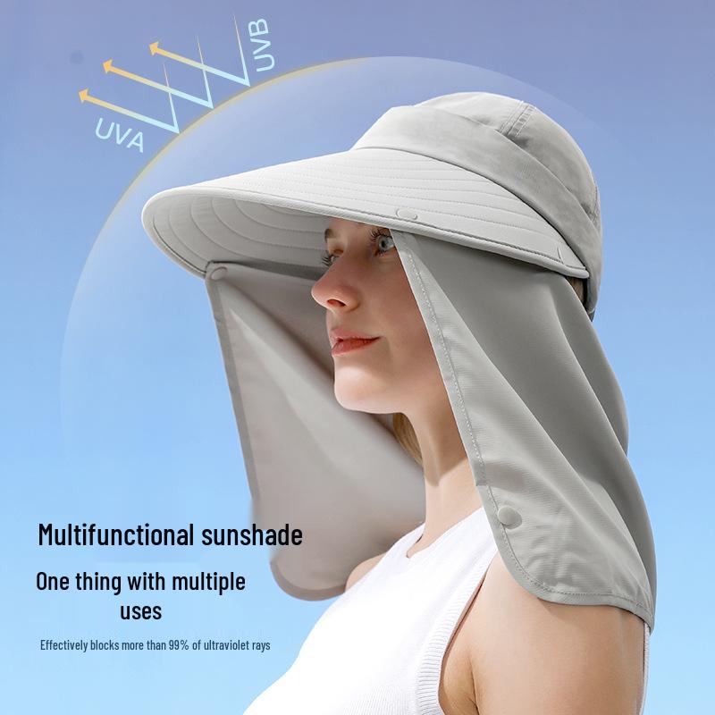 Unisex Summer Fishing Hat with Large Brim and Detachable Top