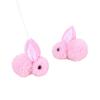 Furry Ball Plush Rabbit DIY Lantern Accessories - Cute Cartoon Hair Clip with Icelandic Wool for Kids, Mid-Autumn Festival.